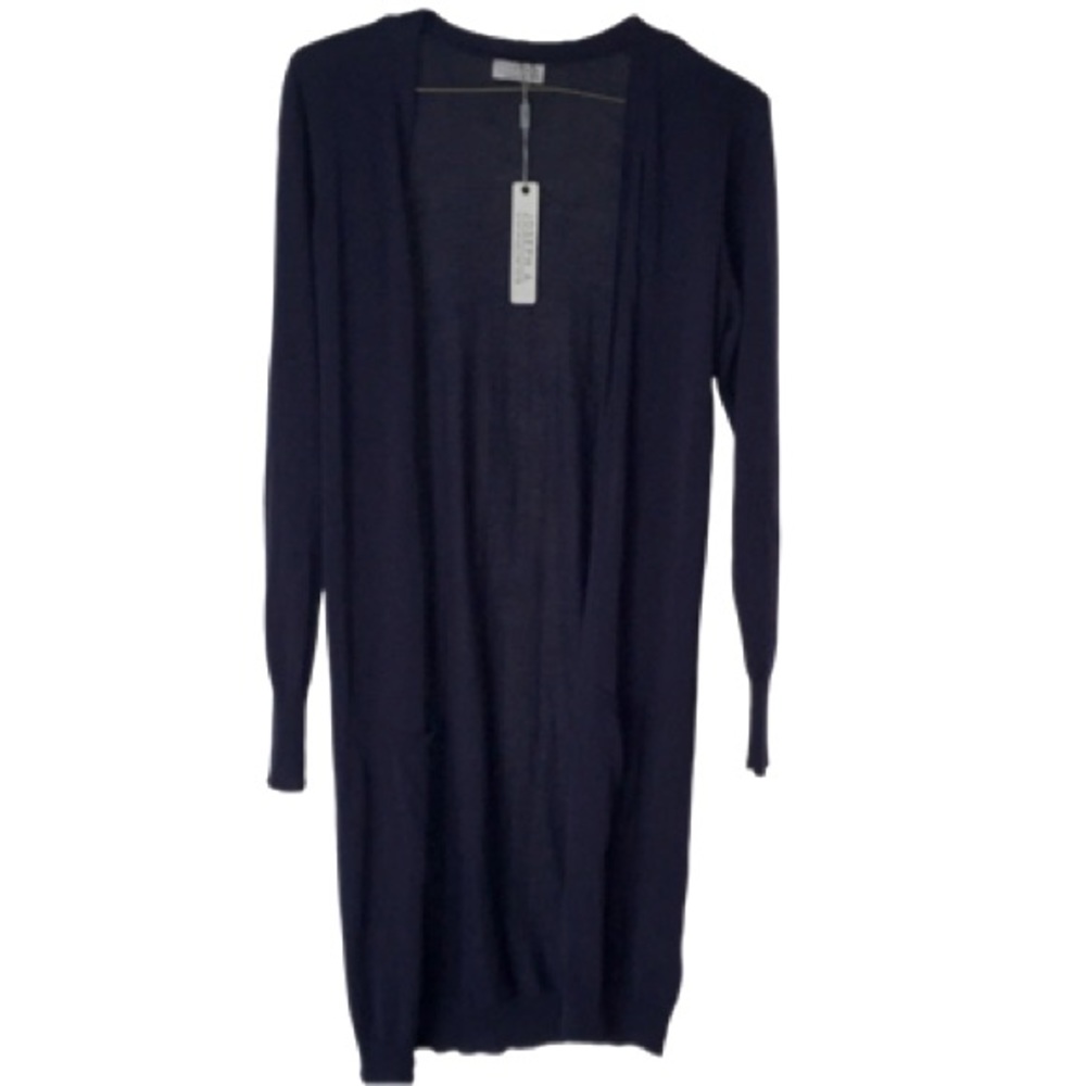 Joseph A. Long Navy Cardigan size small new with tags